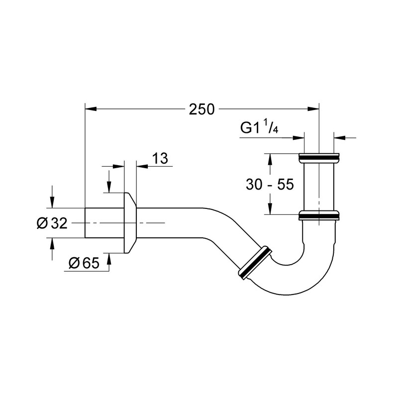 Grohe – Bide Siphon 1 1/4 (28 946 000)