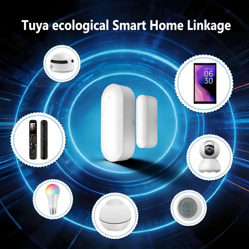 Smart WiFi Door and Window Sensor – Wireless Magnetic Contact