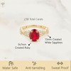 MAX + STONE 10K Yellow Gold Red Ruby Rings for