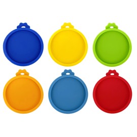 Comtim Cat Food Can Lids, Silicone Small Pet Food Can Lids Covers for 3 oz Cat Food Cans (Multiple)