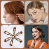 COYUN Pack of 20 Women's Thin Hair Clips, Metal, Large,