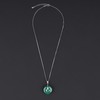 COAI 925 Sterling Silver Necklace Donut Malachite Crystal Necklace for