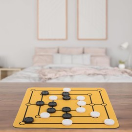 DECHOUS Nine Mens Morris Chess Board Game Set - Portable Traditional Chess Game for Family Fun and Strategy Development