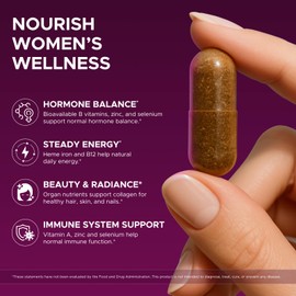 Primal Beef Organ Supplement for Women, Grass-Fed Ancestral Superfood Supplement with Uterus & Liver for Hormone Balance & Queen Energy - 60 Day Supply