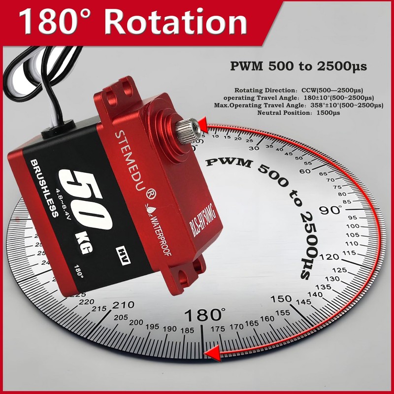50KG Waterproof Servo High Torque RC Digital Servo Brushless Motor