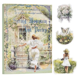 20 Sheets Vintage Stickers Book DIY Self-Adhesive Decorative Stickers Decal Set for Scrapbooking, Kid DIY Arts Crafts, Album, Bullet Journaling, Junk Journal, Planners, Calendars and Notebook