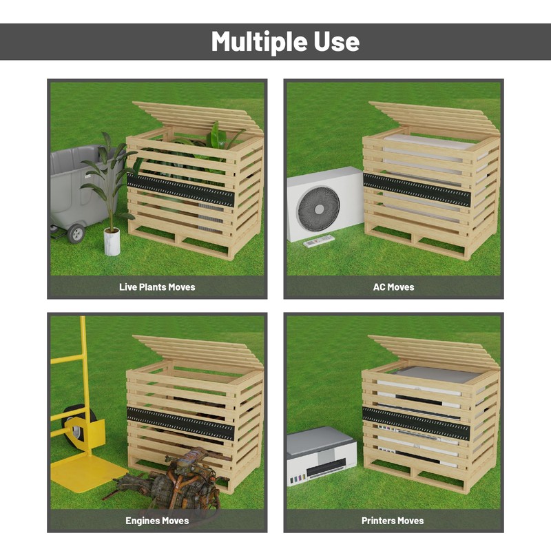 Greaton, Wooden Stackable Shipping Crate with Slatted Heavy Duty Structure,
