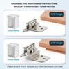 10 Pack (5 Pairs) 1/2 Inch Overlay Kitchen Cabinet Hinges,