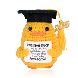 Graduation Gifts, Inspirational Positive Duck with Cap and Greeting Card, Funny Emotional Support Pickle, High School University Graduation Gifts for Her Him