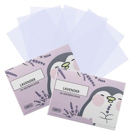 BOROLA Oil Blotting Paper for Face 200 Sheets, Soft Absorbing Pads for Face Shine Control, Portable Oil Absorbing Tissues for All Skin Types, Compact Beauty Accessory for Men & Women(Purple)