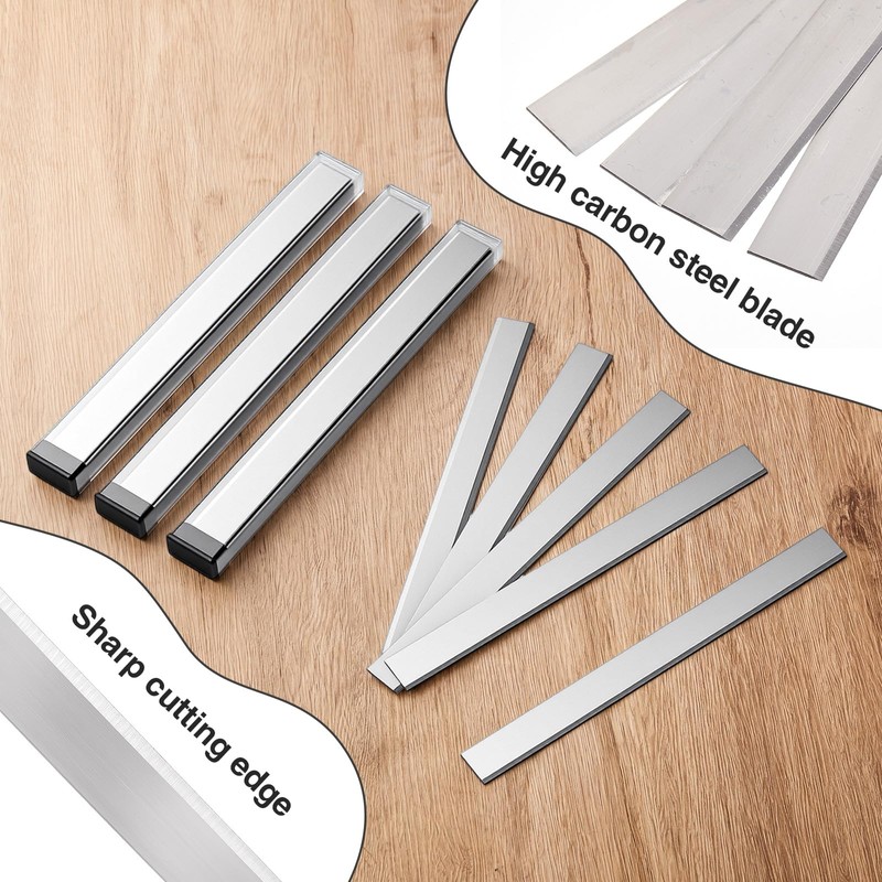 Hicarer 100 Pcs 8" Floor Scrapers Blade Replacements, Angled Demolition