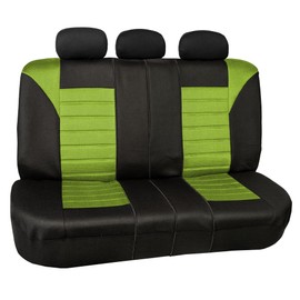 FH Group Car Seat Covers 3D Air Mesh - Universal Fit, Low Back Seat Cover, Airbag Compatible, Split Bench Rear Seat, Washable Seat Cover for SUV and Sedan, Rear Set Green