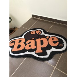 BAPE Orange Decor Modern Rug, 35in W x 23in L (60 * 90cm), Hypebeast Kids Room Floor Mat