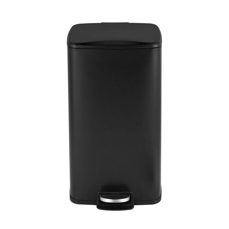 MEGACASA 8 Gal./30 Liter Rectangular Matt Black step-on Trash Can