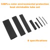 Ruimou 328Pcs Color Heat Shrink Tubing Shrinkage Ratio 2:1 Insulation