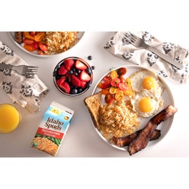 Idaho Spuds Premium Hashbrown Potatoes, Made from 100 Potatoes No Artificial Colors or Flavors NonGMO Certified Gluten Free Koshe,4.2 Ounce (Pack of 8)