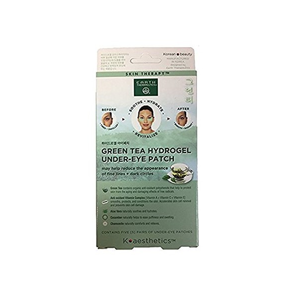 Earth Therapeutics Hydrogel Under Eye Recovery Patches - 1 Box/5