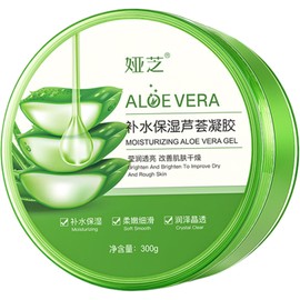 Gel de aloe vera para la cara, gel de aloe vera 300g humectante alivio solar orgánico para la cara y el cuerpo hidratación piel sensible suave y relajante