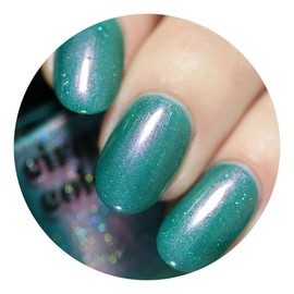 Cirque Colors Desert Bloom Collection - Shimmer Holographic Sparkle Nail Polish - Taos - Teal - 0.37 fl. oz. (11 ml) - Vegan, Cruelty-Free, Non-Toxic Formula