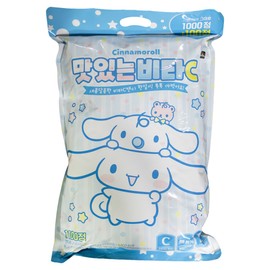 Artex Cinnamoroll Delicious Vita C 1000 tablets + 100 tablets (strawberry flavor, peach flavor / 1 bag) / 시나모롤 맛있는비타C 1000정+100정 (딸기향.복숭아향 / 1봉지)