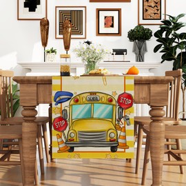 FARMNALL Back to School Table Runner 1st Day of School Decoration for Home