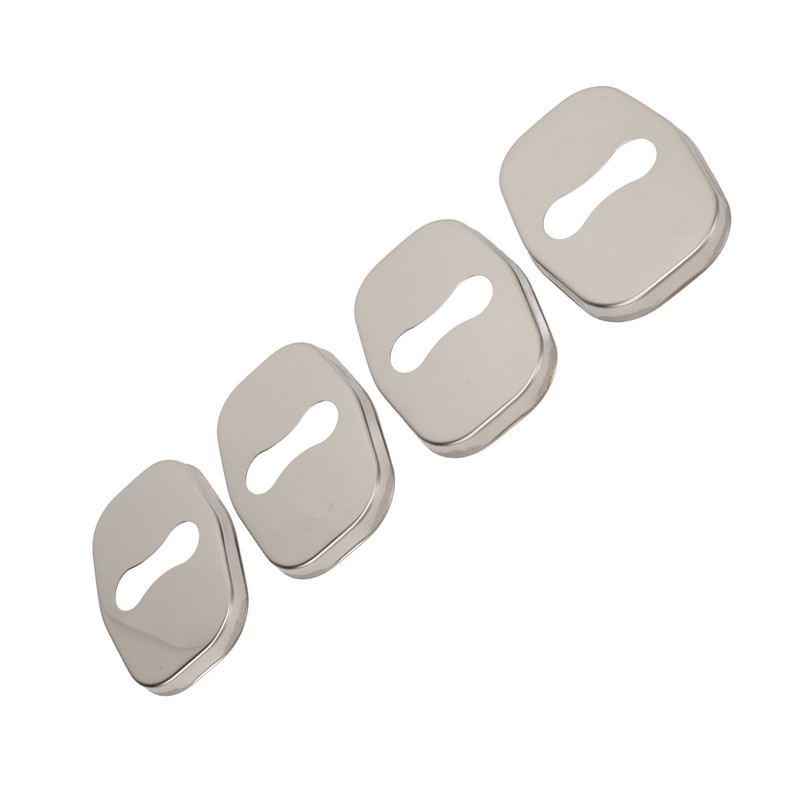 4PCS Door Lock Striker Cover Stainless Steel Strong Protection Replacement