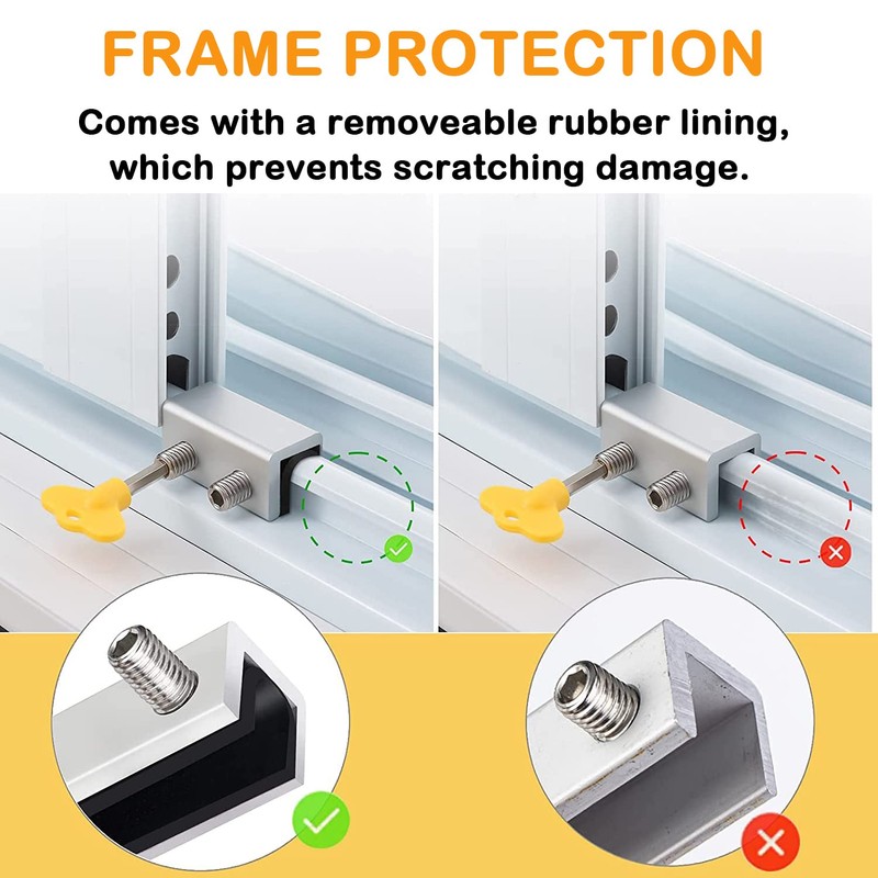 Window Locks Security, 12 Sets Double Sliding Window Locks with