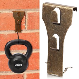 9 Pack Brick Wall Clips for Hanging Pictures Wall Spring Steel Hooks Cable Wreath Lights Hanger Fastener Fits Brick 2-1/4 inch to 2-3/8 inch in Height