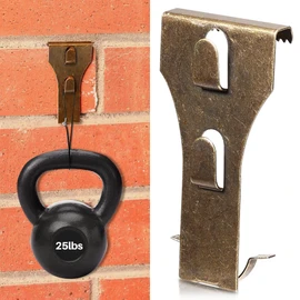 9 Pack Brick Wall Clips for Hanging Pictures Wall Spring Steel Hooks Cable Wreath Lights Hanger Fastener Fits Brick 2-1/4 inch to 2-3/8 inch in Height