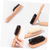 minkissy Wooden Handle Beard Brush Portable Beard Grooming Brush for