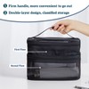 Double Layer Makeup Bag, Large Mesh Travel Cosmetic Pouch with