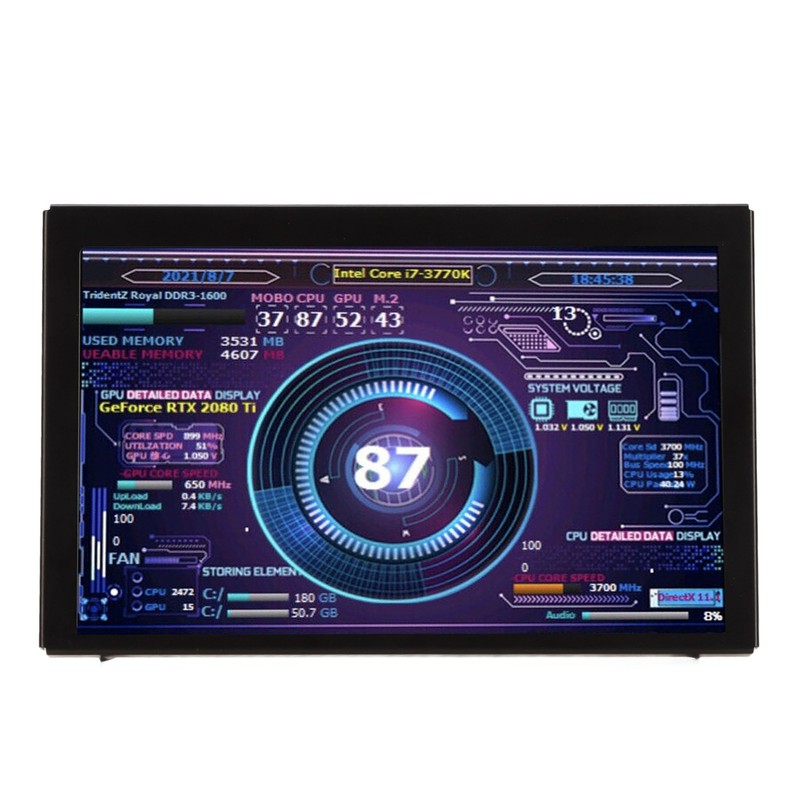 5in IPS Computer Temp Monitor USB Mini Screen for AIDA64