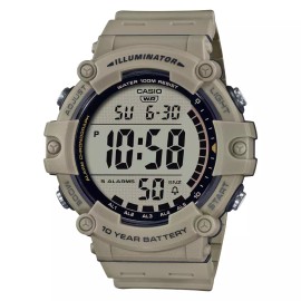 Casio AE1500WH-5AV WIDE FACE Digital Watch 100M WR 10 Year Battery 5 Alarms New