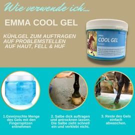 EMMA Horse Balm Cooling 500 ml Cooling Gel with Arnica Ointment Gel Extra Strong I Horse Balm Tendons, Ligaments & Muscles I Cooling Ointment I Horse Ointment with Arnica Cream Gel Massage for Muscles