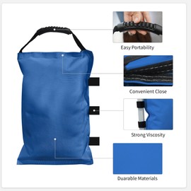 CROWN SHADES Sand Bags for Canopy Legs (150LBS) Sandbags for Weight - Sandbags for Canopy Tent, Canopy Tent Weights, Pop Up Tent Weights - Canopy Weight Bags, Blue