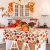 Lenyunge Fall Tablecloth,Maple Leaf Tablecloth 3pcs Waterproof Plastic Thanksgiving Tablecloth,Rectangle