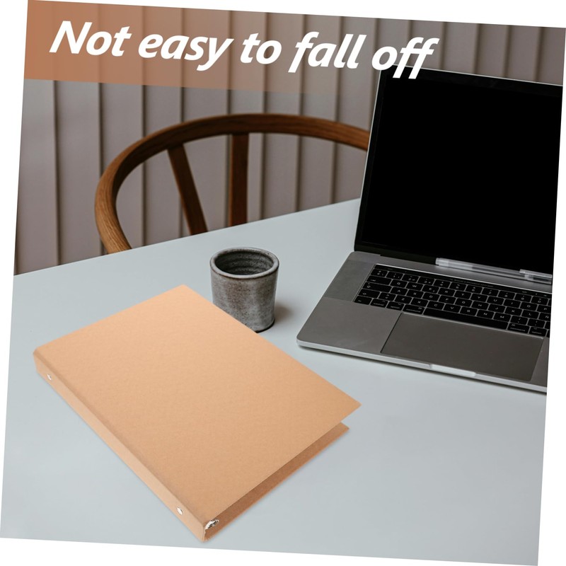 Operitacx A4 Ring Binder Sleeves Made of Kraft Paper Refillable