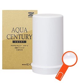 0.1 Micron High Removal Water Purifier, Aquacentury, Genuine Product, Hot Water Compatible, Made in Japan, Bookmark Type Magnifier Included (Smart Replacement Cartridge C-MFH-KT [Old C-MFH-70])