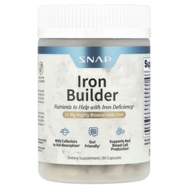 Snep Supplies Iron Builder 60 Capsules, 2 Count, 60 Tablets / 스넵서플라이먼츠 철분 빌더 60 캡슐, 2개, 60정