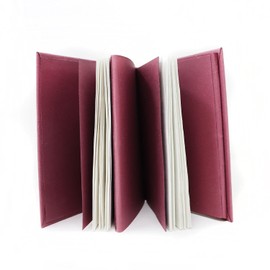 Artway Tree Free Dark Mauve Accordion Sketchbook/Notebook - 16 x 12cm - 120gsm White Cotton Rag Paper