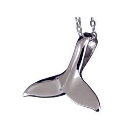 NicoWerk Silver Pendant Dolphin Tail Whale Tail Smooth Sea Playful Women's Pendant 925 Silver Pendant Jewellery Sterling SAN147, Sterling Silver