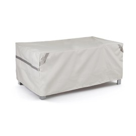 Covermates Rectangular Dining Table/Chair Set Cover - Premium Polyester, Weather Resistant, Drawcord Hem, Patio Table Covers, Full Table 60W x 36D x 25H, Stone