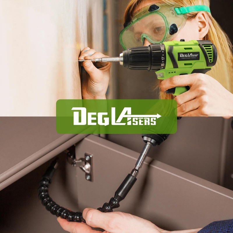 16.8V Cordless Drill, DEGLASERS Electric Power Drill with Battery and
