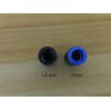 1/2" OD x 12mm OD Pneumatic quick Connector Push to