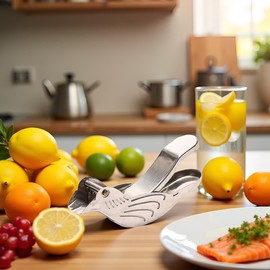 Stainless Steel Lemon Manual Lemon Juicer Squeezer Bird Shape Lemon Juicer Portable Hand Fruit Press for Citrus Orange Lime Pomegranate Manual Juicers