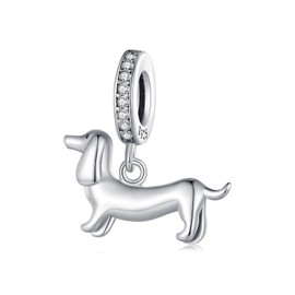 NewL 925 silver sterling Solid Sterling Silver Schnauzer Charm Pendant for DIY Necklace Bracelet Jewelry Making