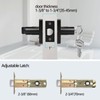 HISAFE Black Exterior Door Handle with Lock and Keys, Keyed