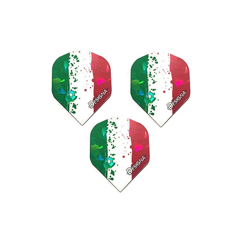 Art Attack Designa Italy Italian Flag Dart Flights, Red White