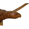 WorldBazzar Hand Carved Mahogany SEA Turtle ON Coral Log Drift