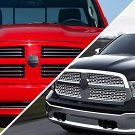 Zhizhong Front Grille Emblem, American Flag Badge Compatible with 2013-2018 RAM 1500 2500 3500 (Black)